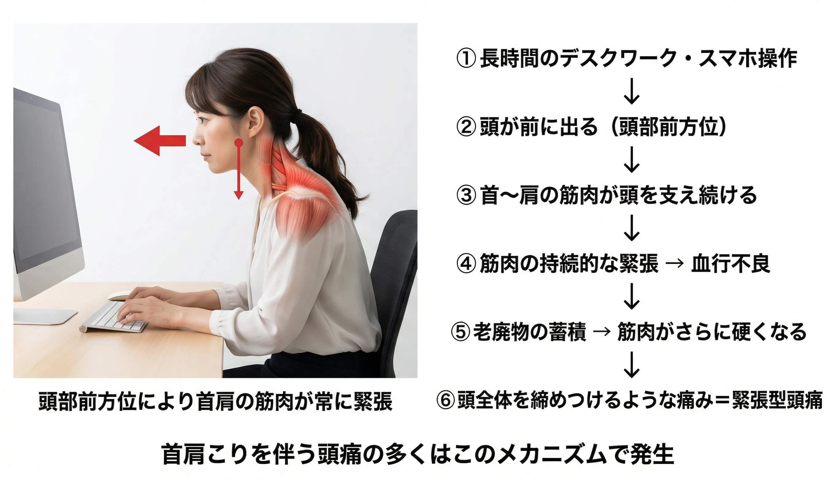 緊張型頭痛の発生メカニズム