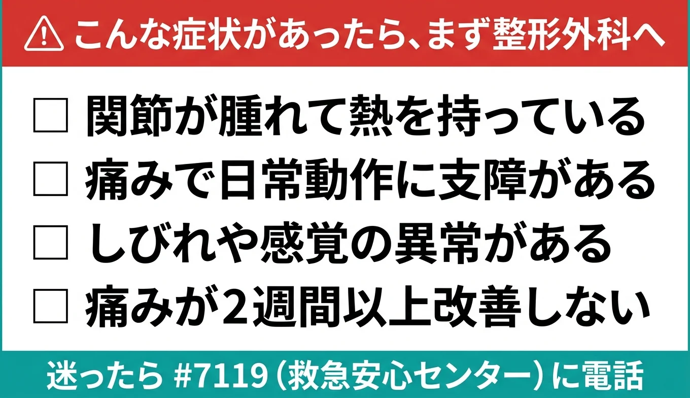 図3：医療機関の受診が必要なレッドフラグ・チェックリスト