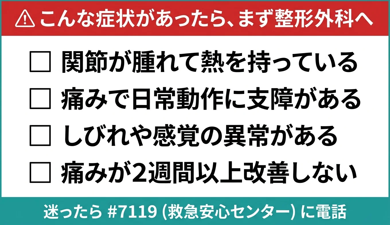 図3：医療機関の受診が必要なレッドフラグ・チェックリスト