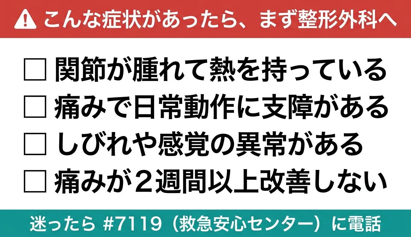 図3：医療機関の受診が必要なレッドフラグ・チェックリスト