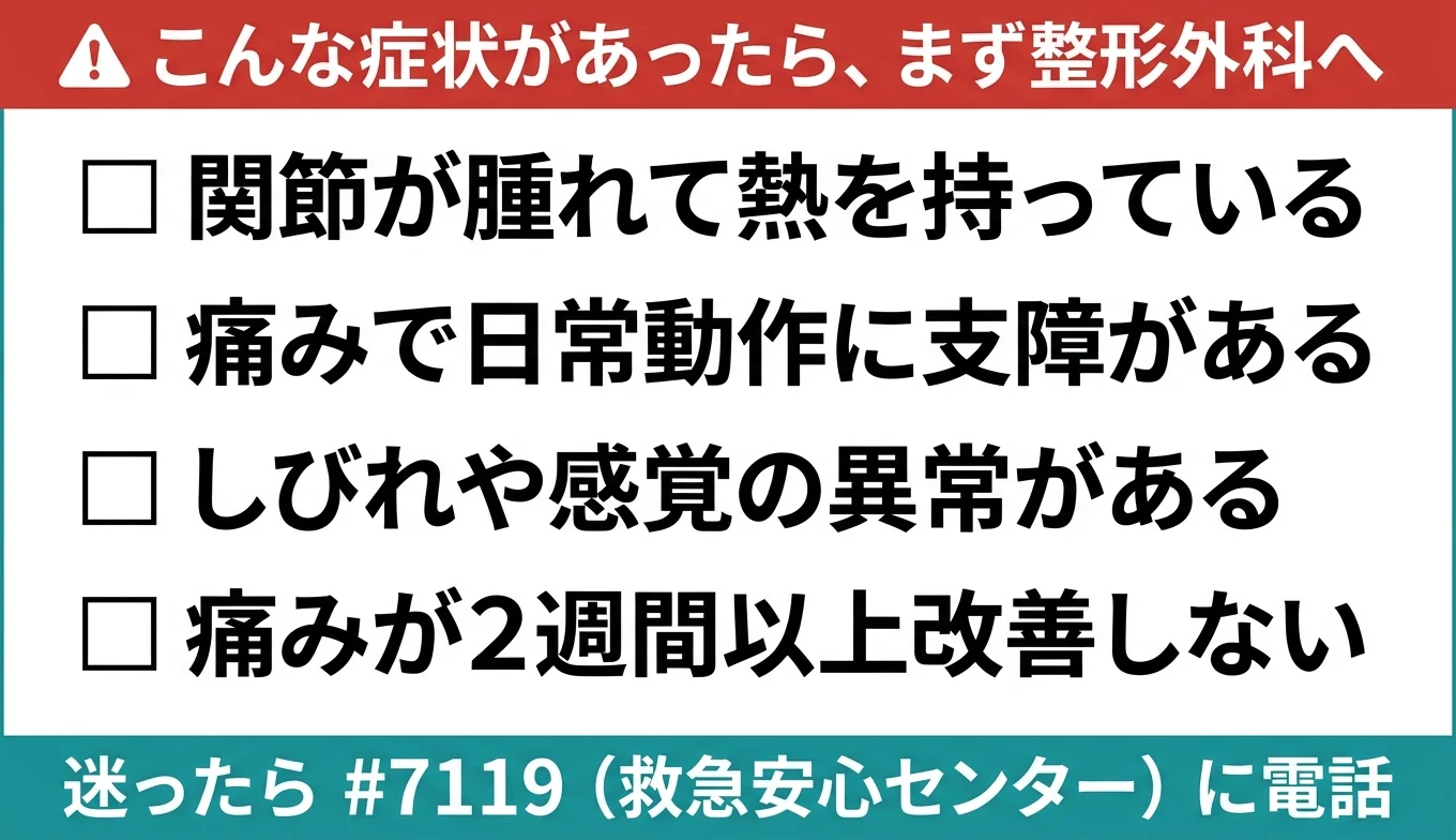 図3：医療機関の受診が必要なレッドフラグ・チェックリスト