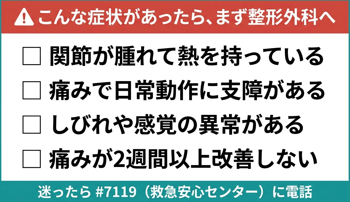 図3：医療機関の受診が必要なレッドフラグ・チェックリスト