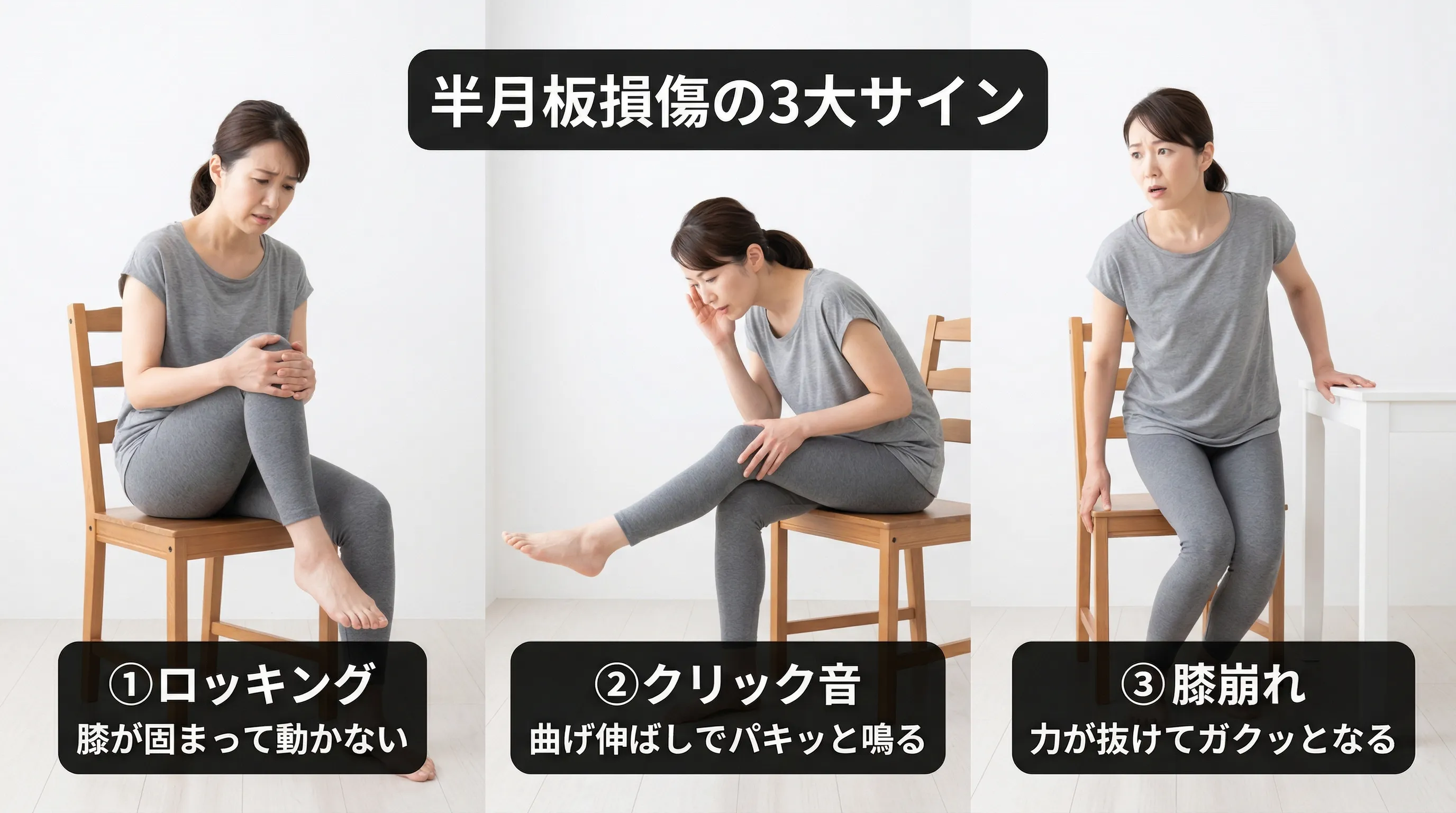 半月板損傷の3大サイン
