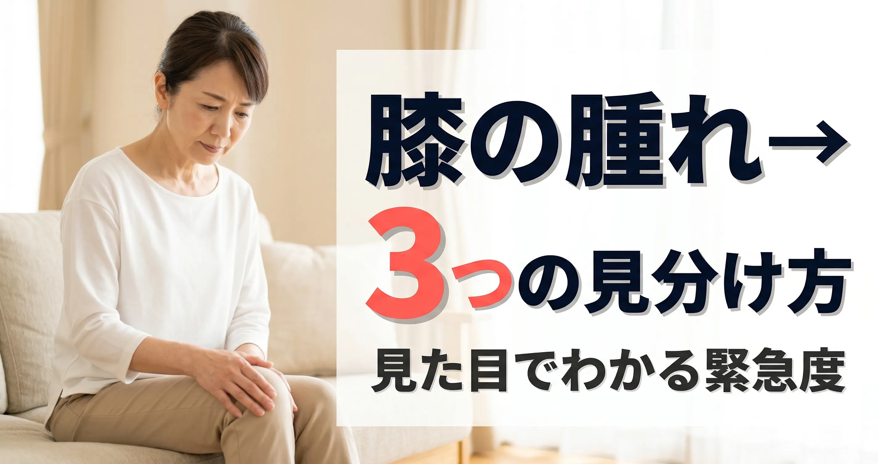 膝の腫れと痛み 原因を見た目で見分ける方法