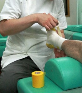 テーピング固定