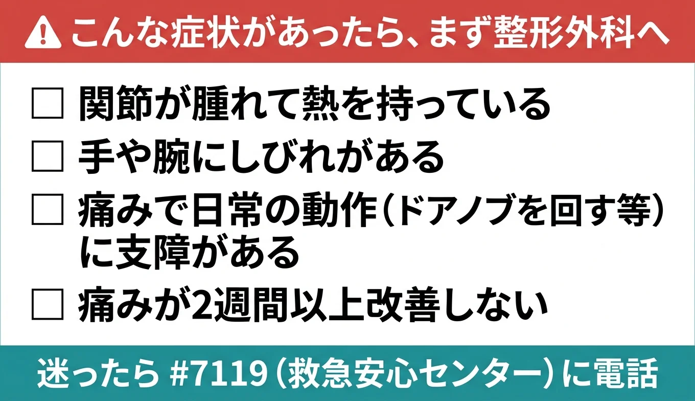 図3：医療機関の受診が必要なレッドフラグ・チェックリスト