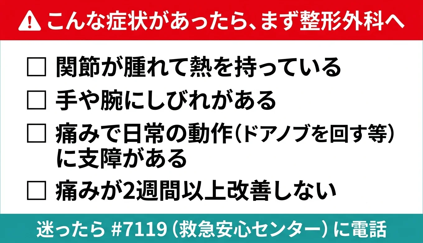 図3：医療機関の受診が必要なレッドフラグ・チェックリスト