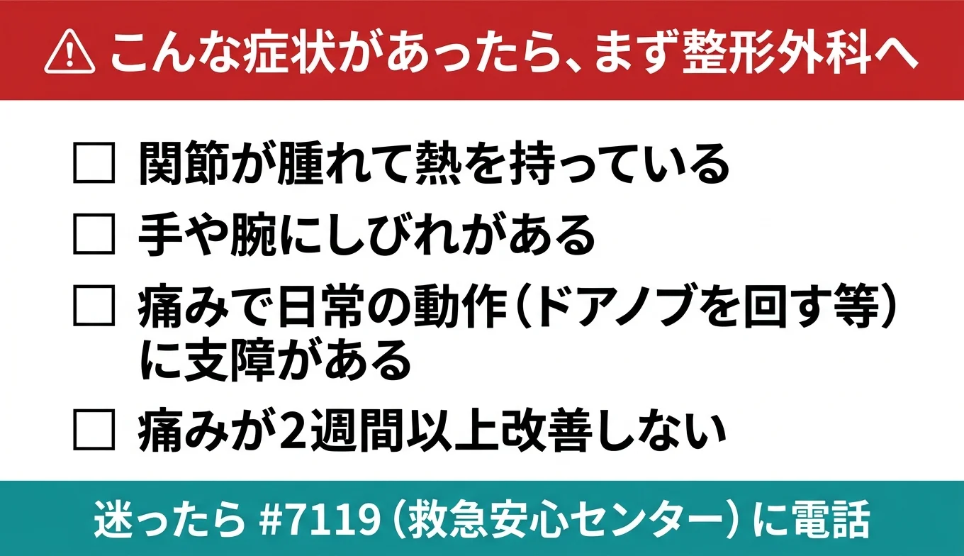 図3：医療機関の受診が必要なレッドフラグ・チェックリスト