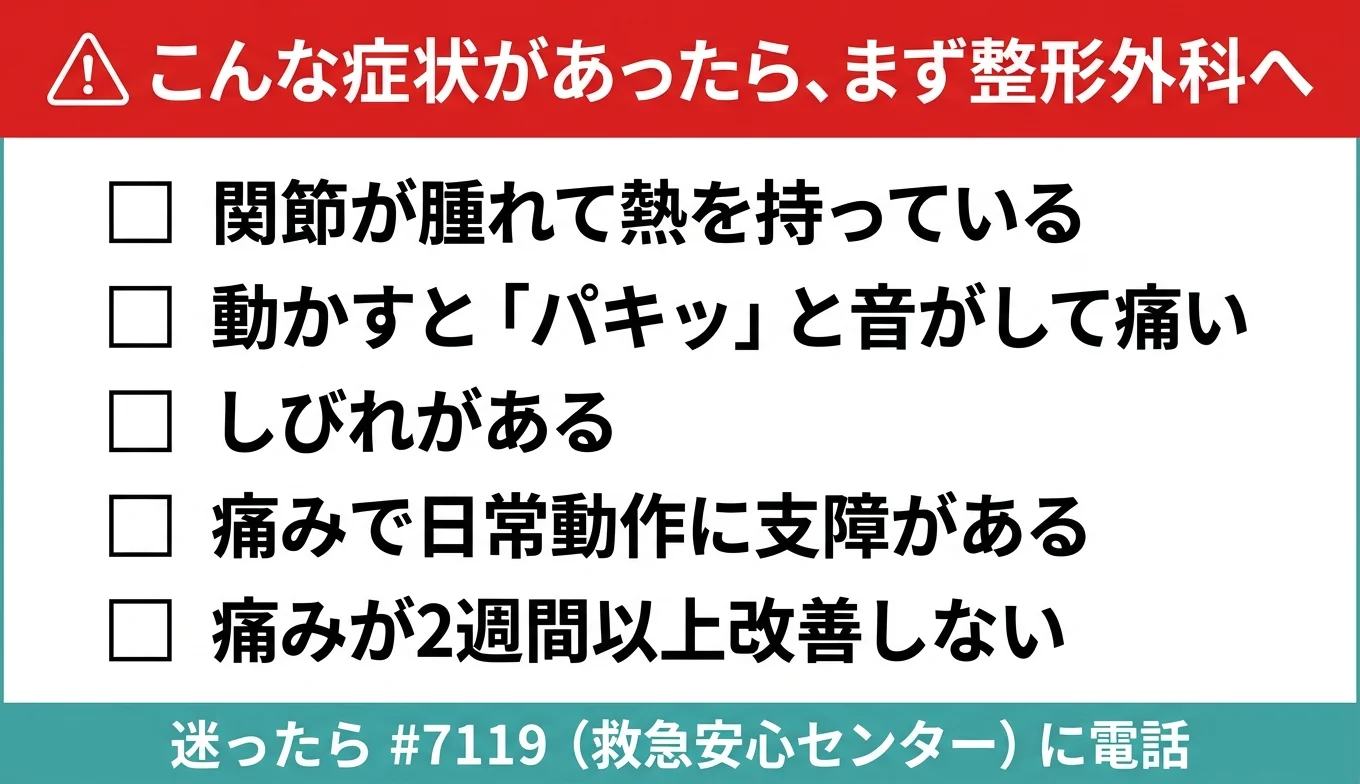 図3：医療機関の受診が必要なレッドフラグ・チェックリスト