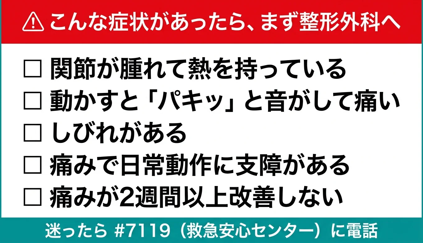 図3：医療機関の受診が必要なレッドフラグ・チェックリスト
