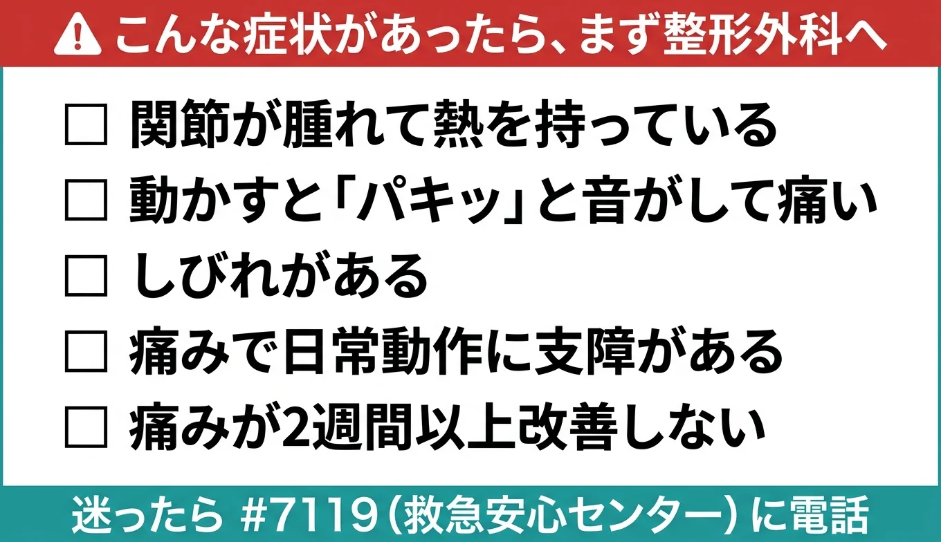 図3：医療機関の受診が必要なレッドフラグ・チェックリスト