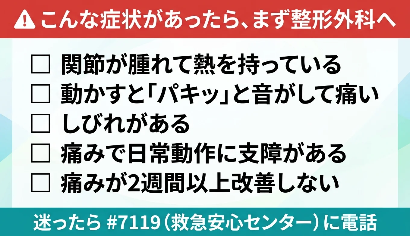 図3：医療機関の受診が必要なレッドフラグ・チェックリスト