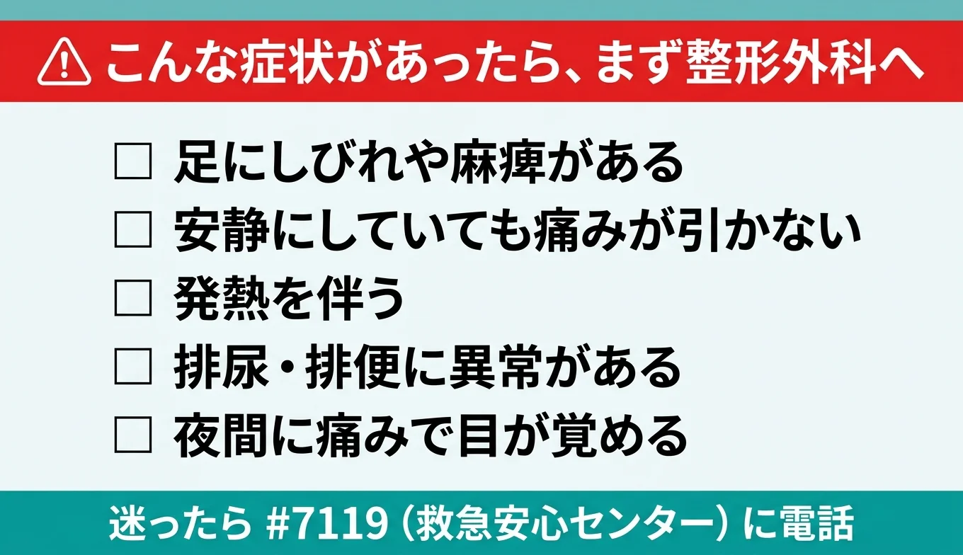 図3：医療機関の受診が必要なレッドフラグ・チェックリスト
