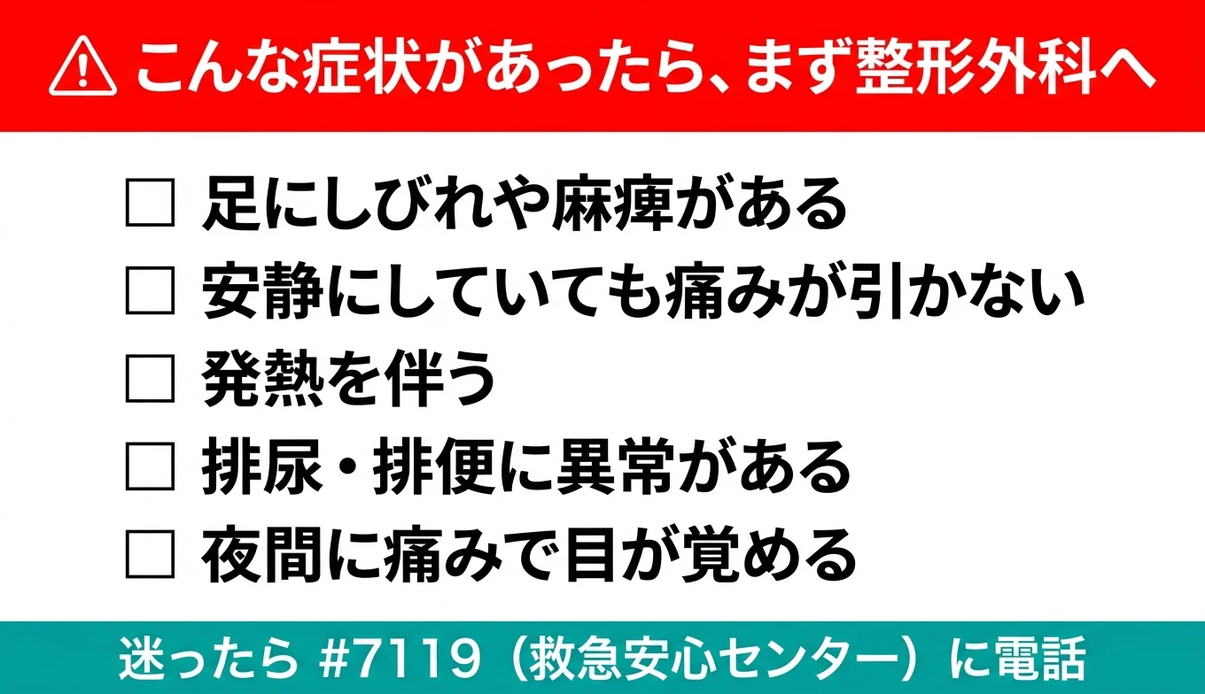 図3：医療機関の受診が必要なレッドフラグ・チェックリスト