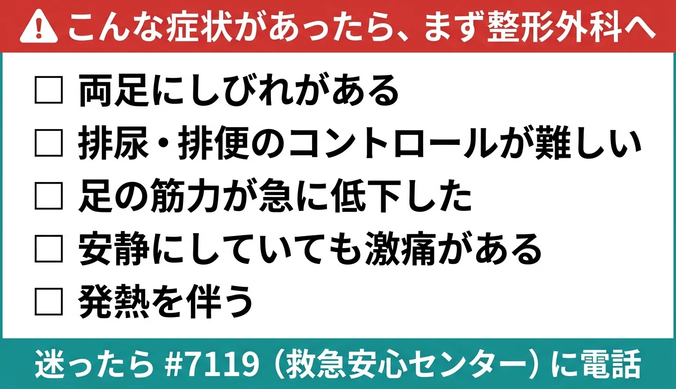 図3：医療機関の受診が必要なレッドフラグ・チェックリスト