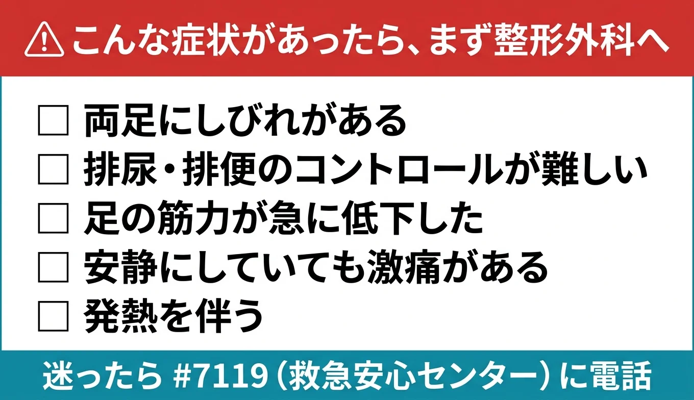 図3：医療機関の受診が必要なレッドフラグ・チェックリスト
