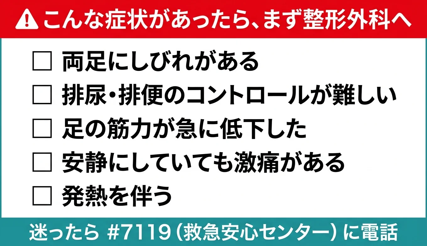 図3：医療機関の受診が必要なレッドフラグ・チェックリスト