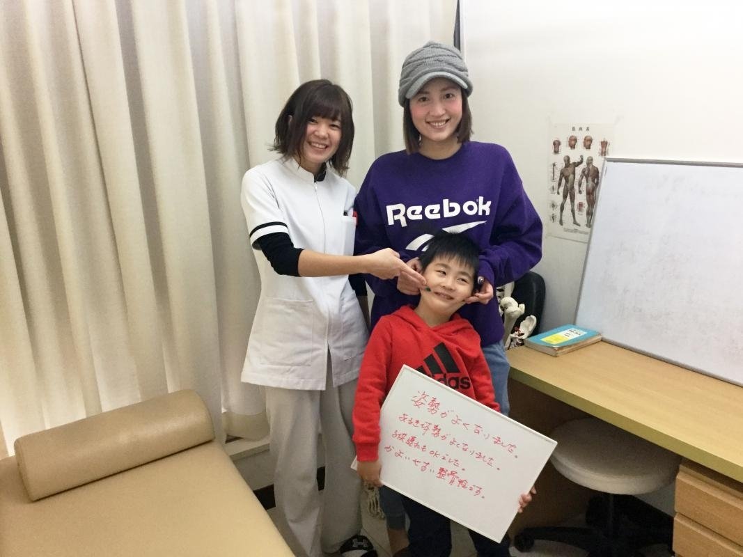 姿勢がよくなりました。