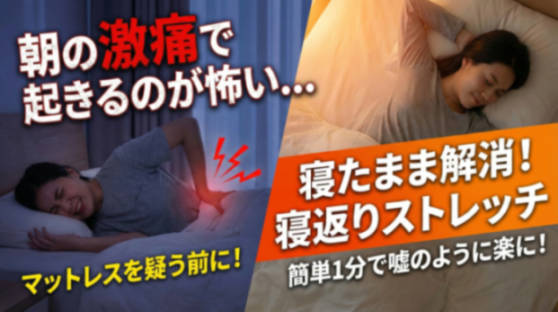 「朝起きるのが怖い」あなたへ。マットレスのせいにする前に試してほしい寝返りストレッチ