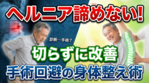 ヘルニア=手術ではありません。診断を受けても諦めない「切らずに付き合う」身体の整え方