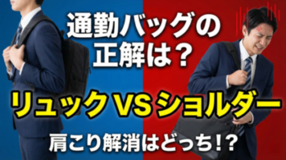 リュック vs ショルダー、肩がこらないのはどっち?通勤バッグで変わる身体への負担