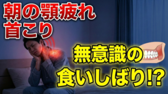 朝起きると顎が疲れていませんか？無意識の「食いしばり」が治らない首こりの原因かもしれない理由