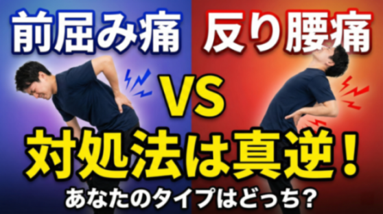 前屈みで痛い？反らすと痛い？あなたの腰痛タイプで対処法は真逆です