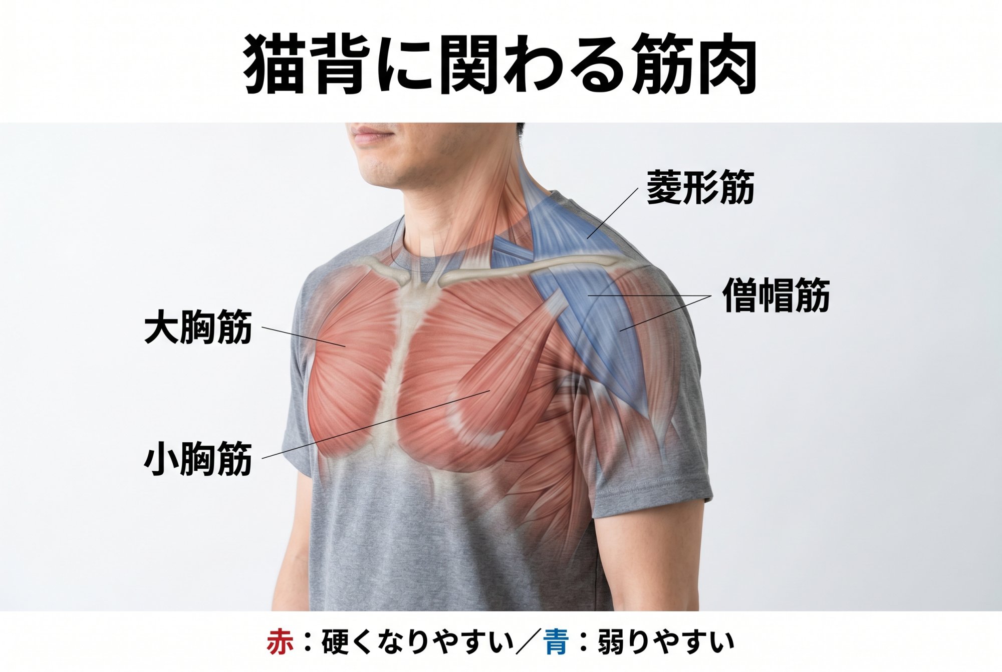 猫背に関わる筋肉