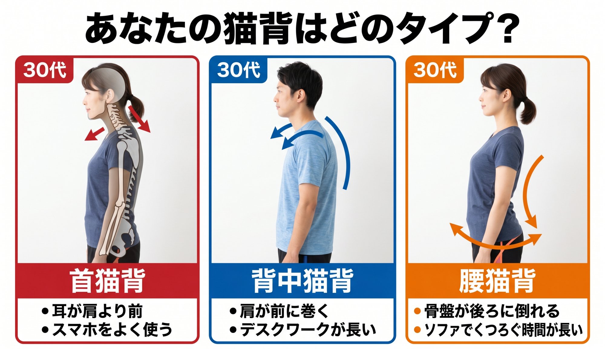 あなたの姿勢はどのタイプ？