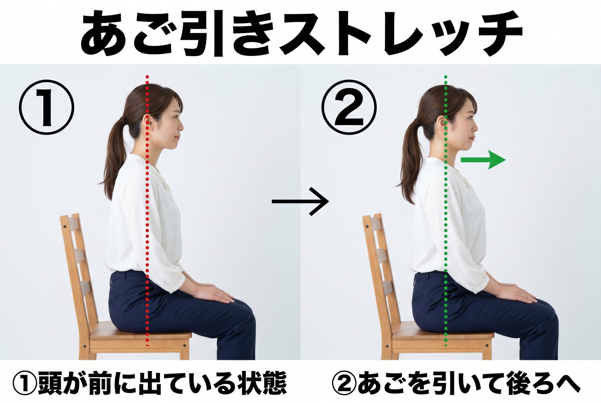 あご引きストレッチ
