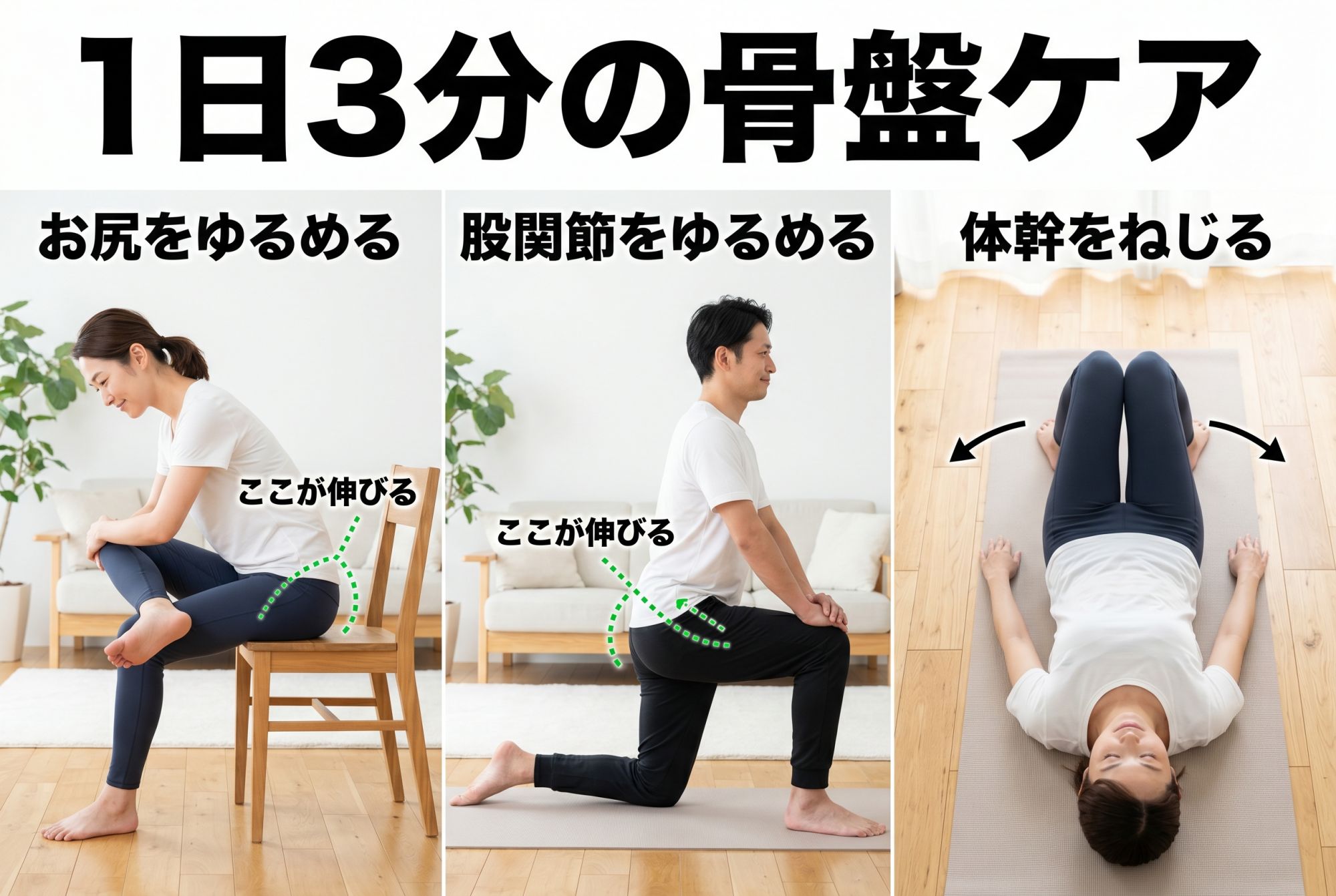 1日3分の骨盤ケア