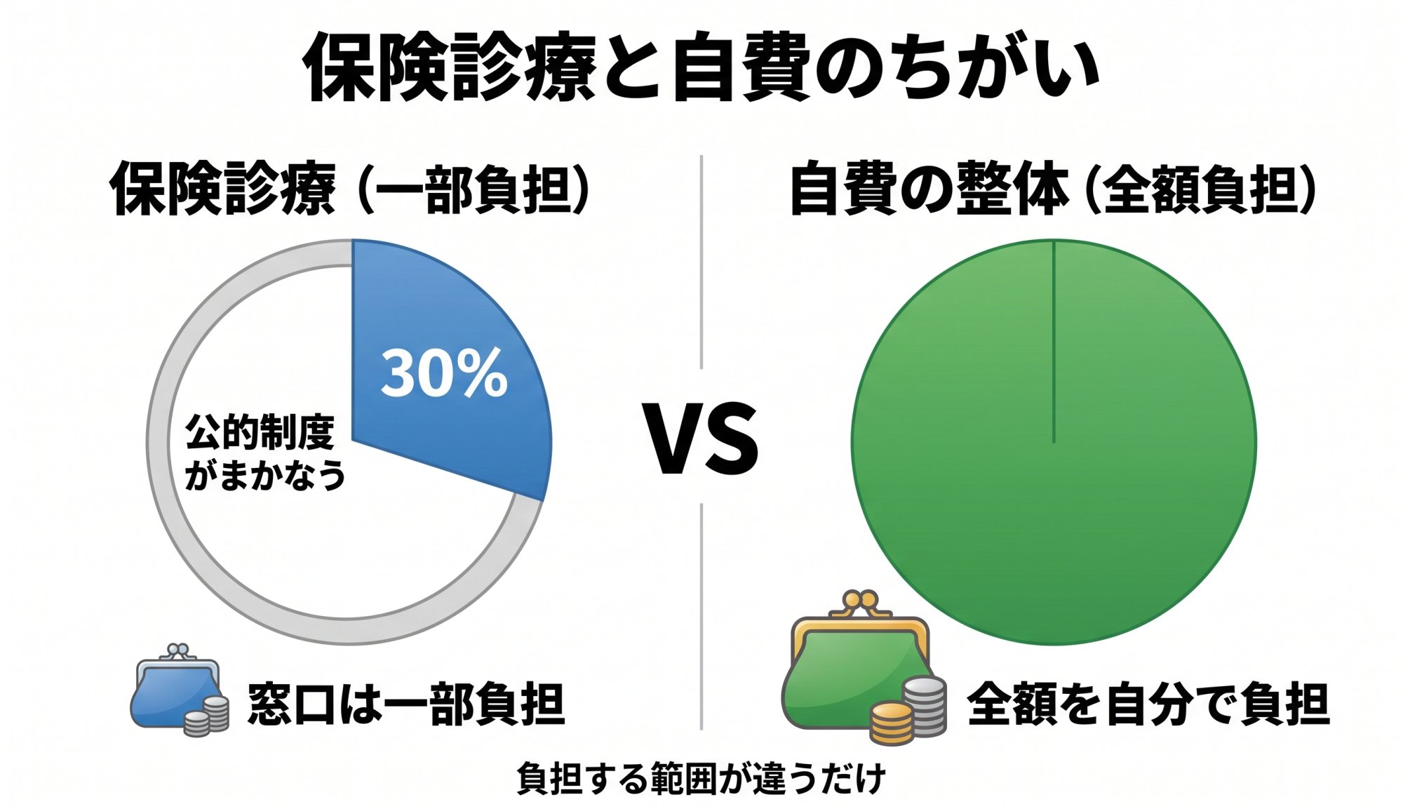 保険診療と自費のちがい