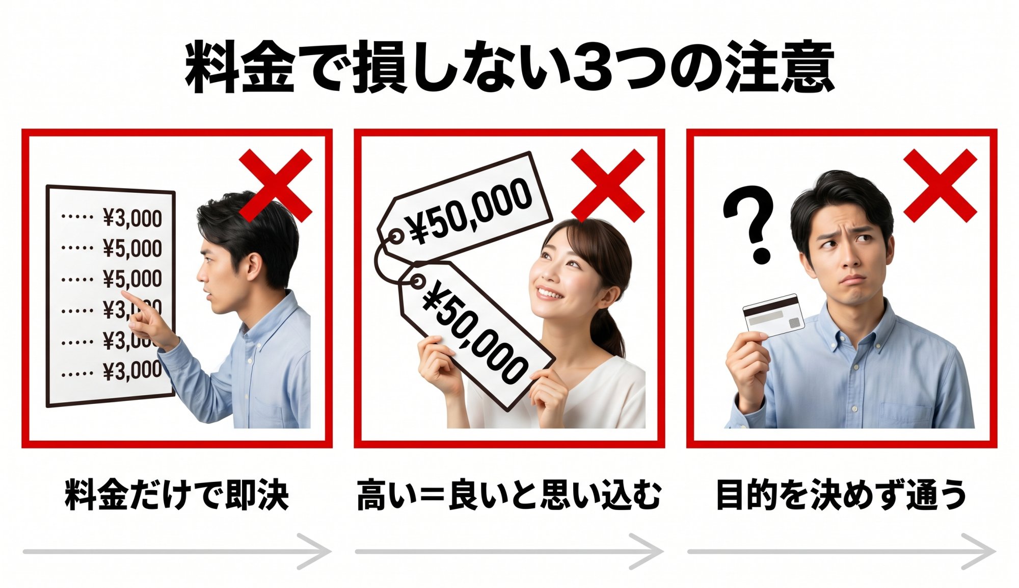 料金で損しない3つの注意