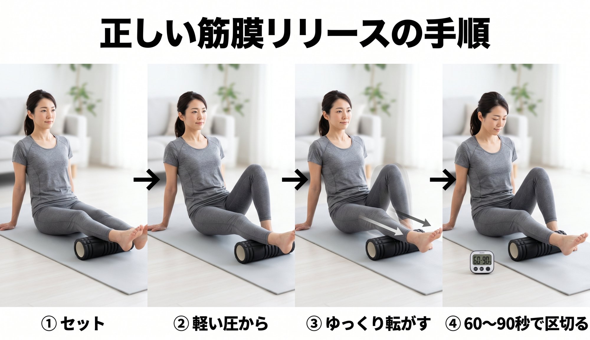 正しい筋膜リリースの手順