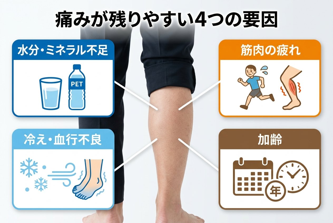 痛みが残りやすい4つの要因