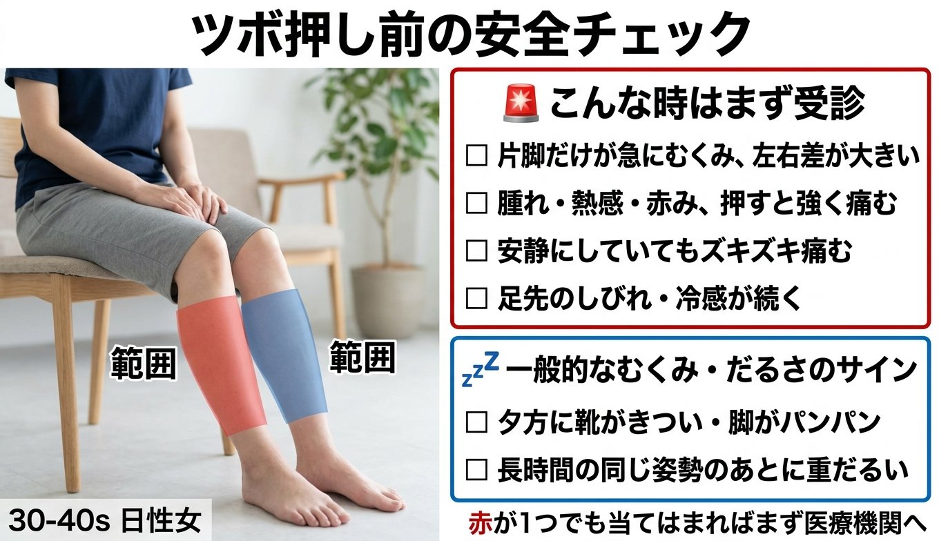 ツボ押し前の安全チェック