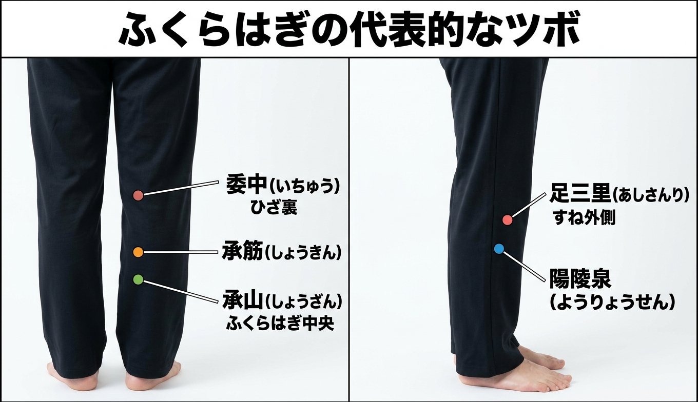 ふくらはぎの代表的なツボ