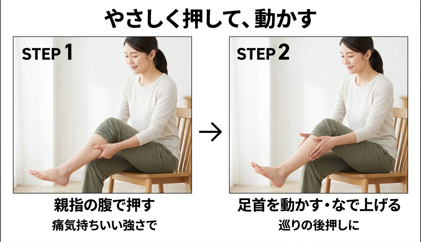 やさしく押して、動かす