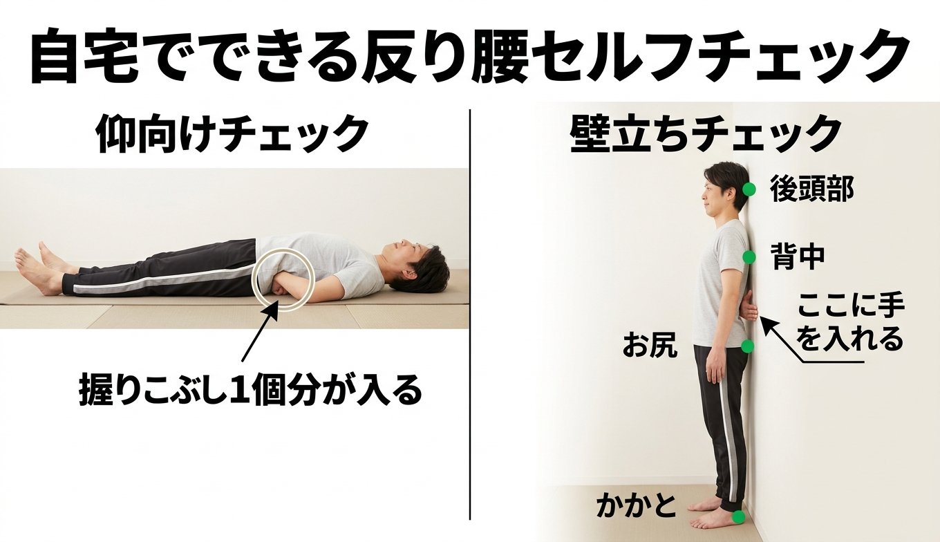 自宅でできる反り腰セルフチェック