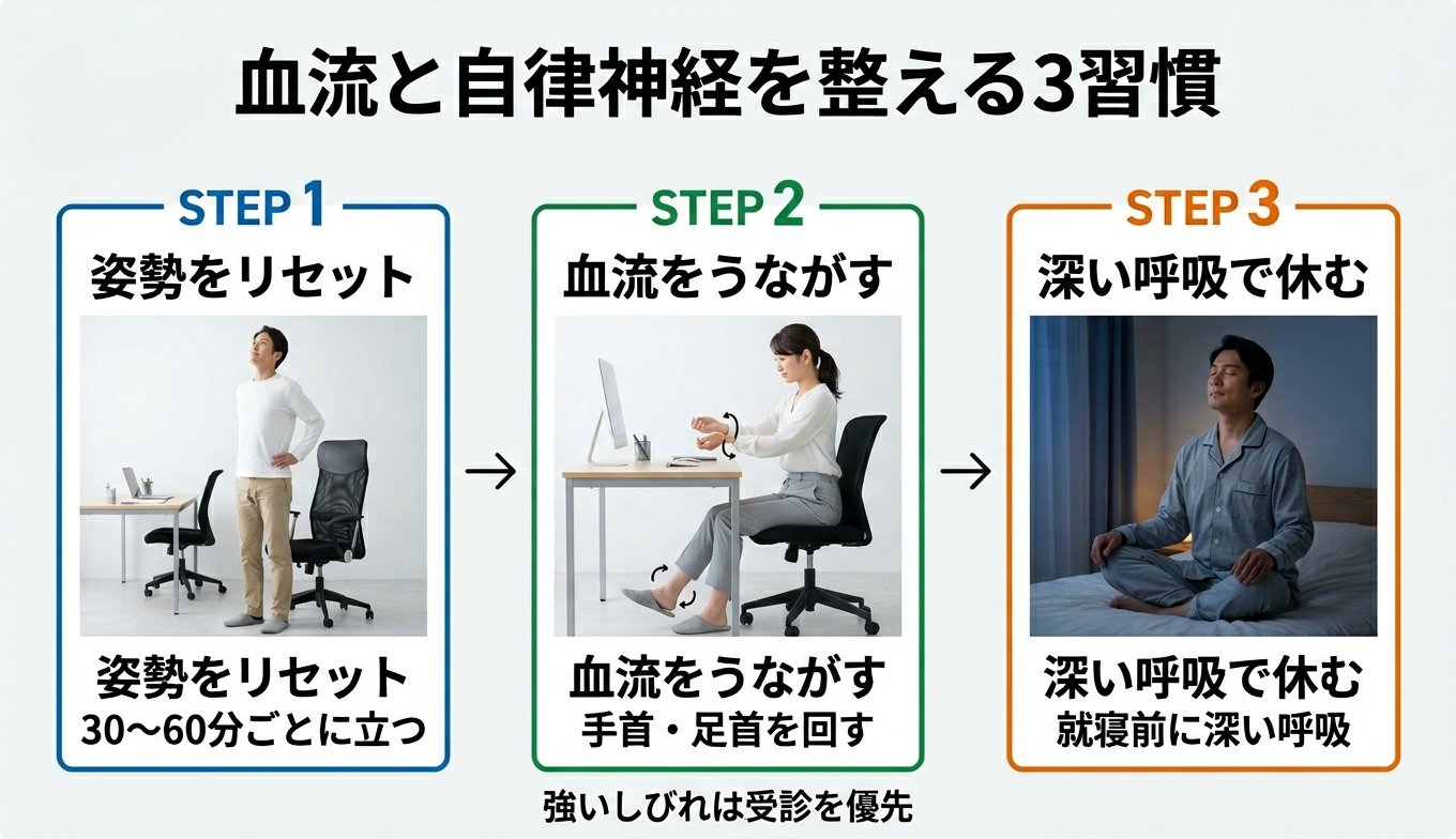 血流と自律神経を整える3習慣