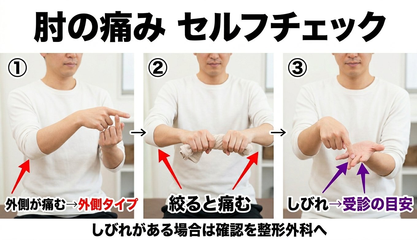 肘の痛み セルフチェック
