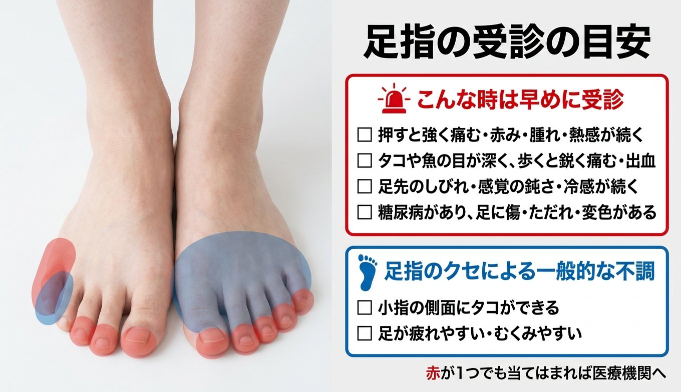 足指の受診の目安