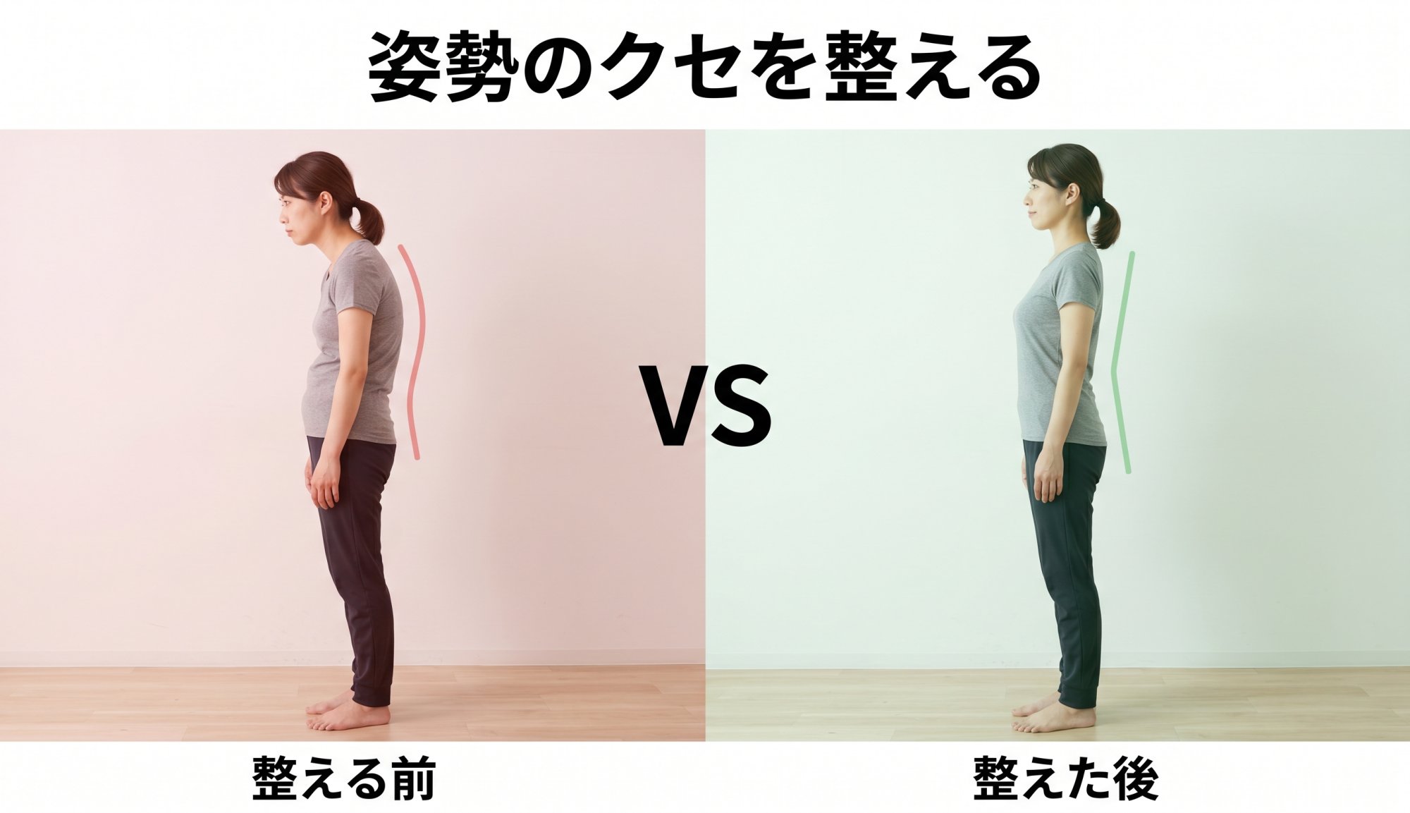姿勢のクセを整える
