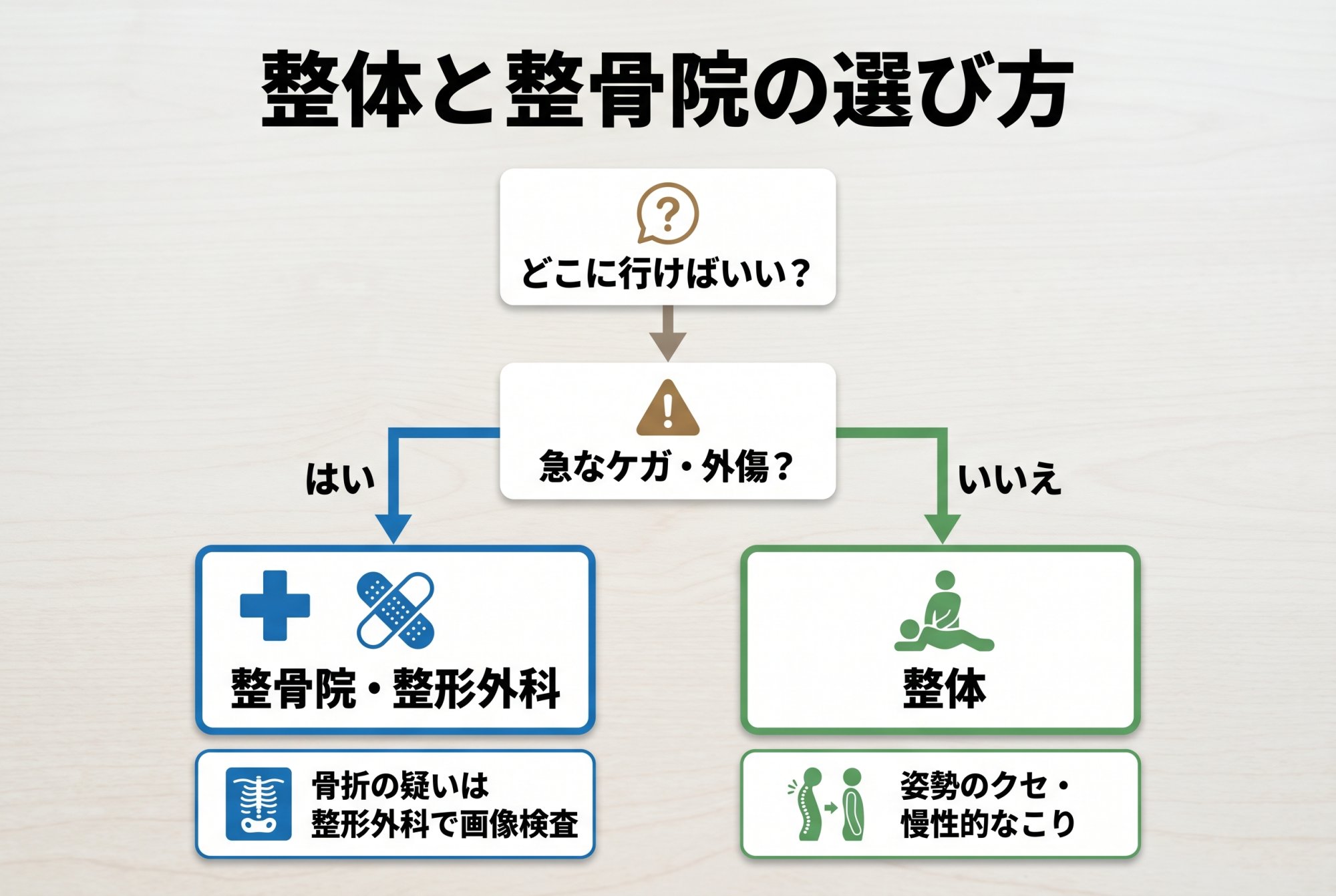 整体と整骨院の選び方