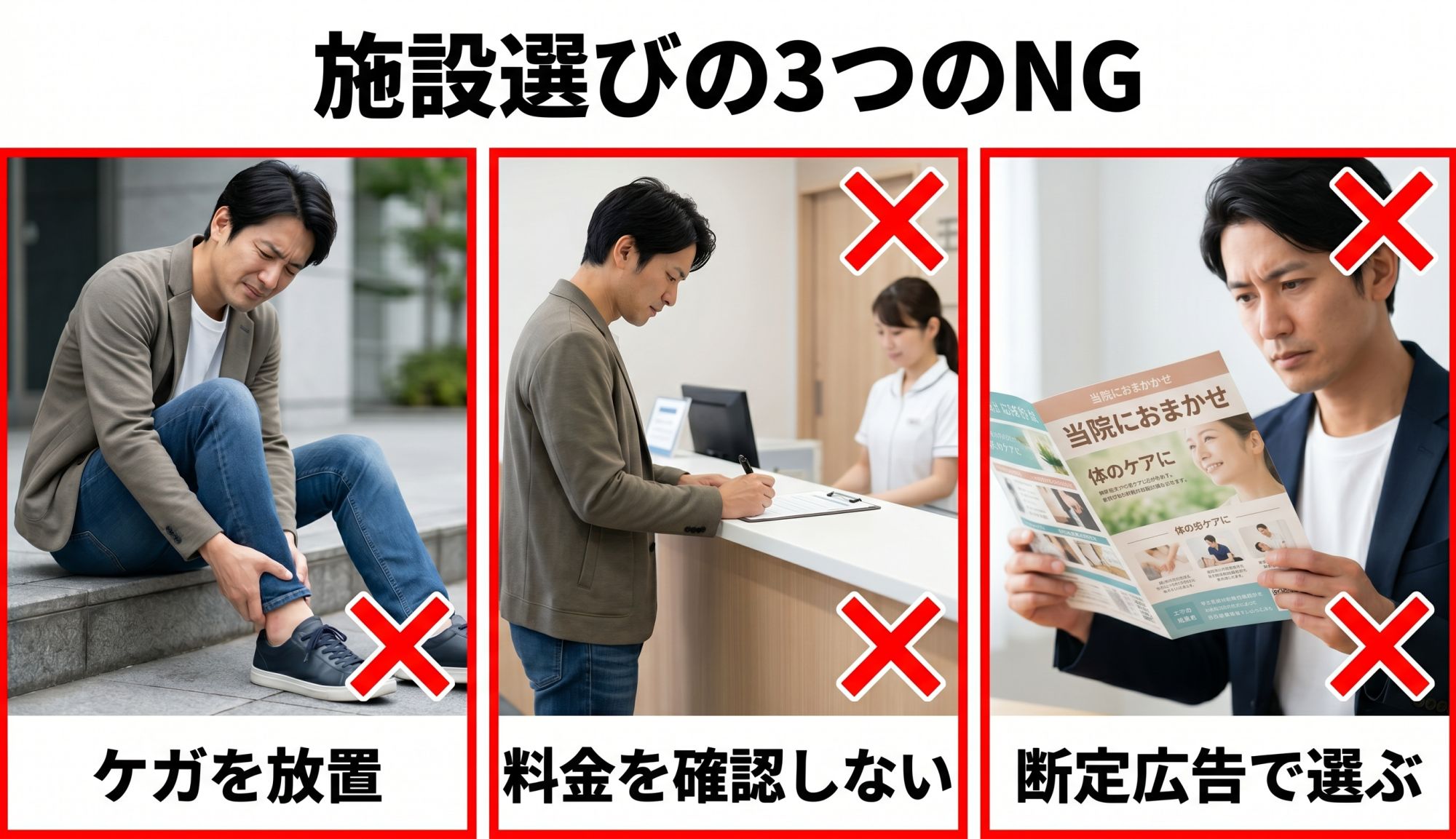 施設選びの3つのNG