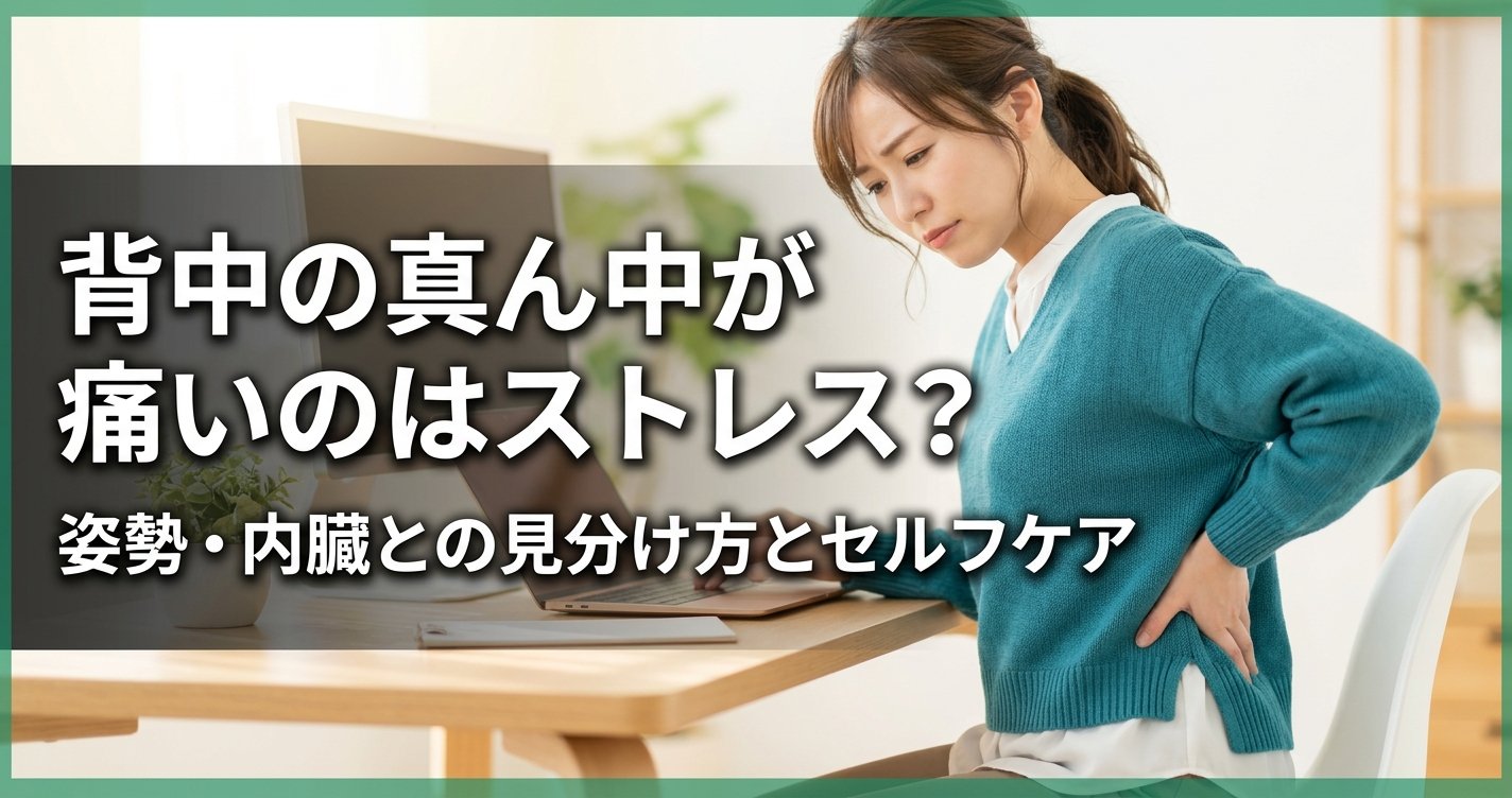 背中の真ん中が痛いのはストレス?原因と姿勢のクセを整形外科医監修で解説