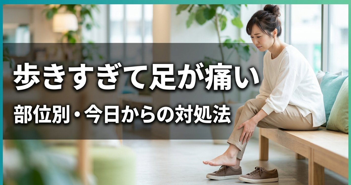 歩きすぎて足が痛い時の対処法｜部位別セルフケアと来院の目安