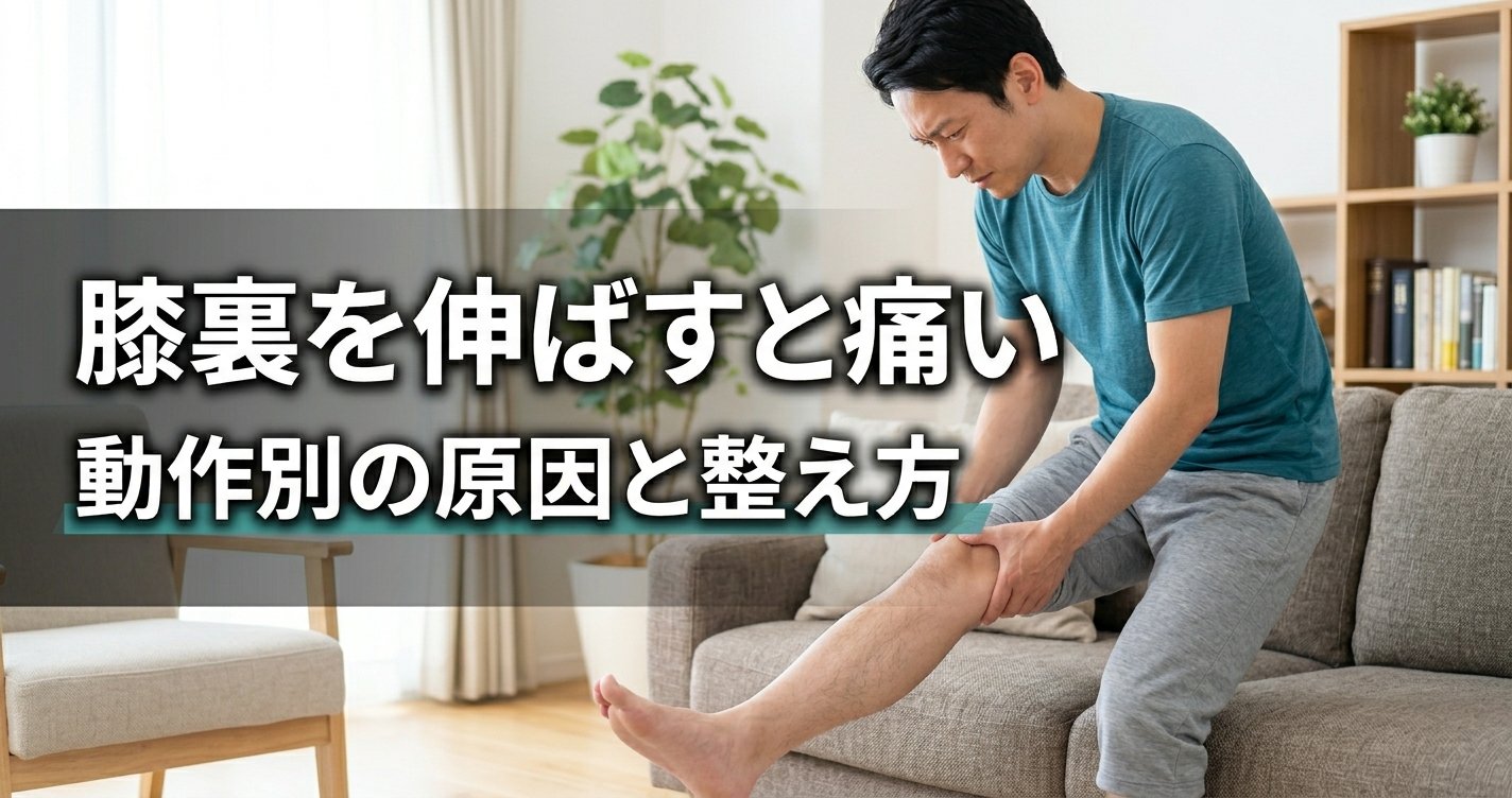 膝裏が伸ばすと痛い｜動作別（しゃがむ・立ち上がる・正座）の原因と整え方