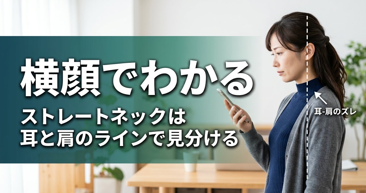 ストレートネックは横顔でわかる｜耳と肩のラインで見分けるセルフチェック