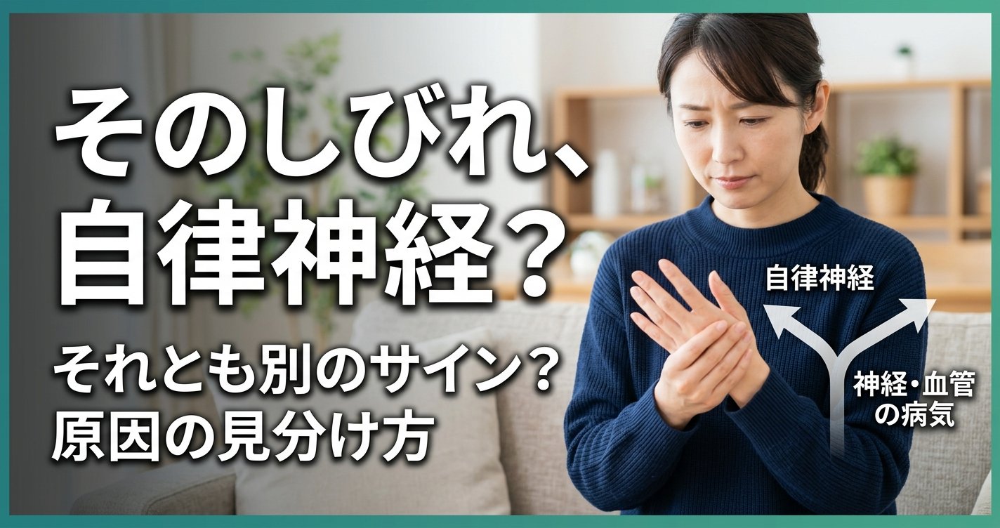 手足のしびれと自律神経の関係｜原因・危険なサインの見分け方とセルフケア